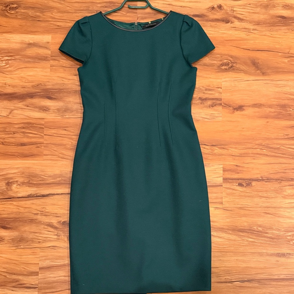 Elie Tahari Teal Midi Dress